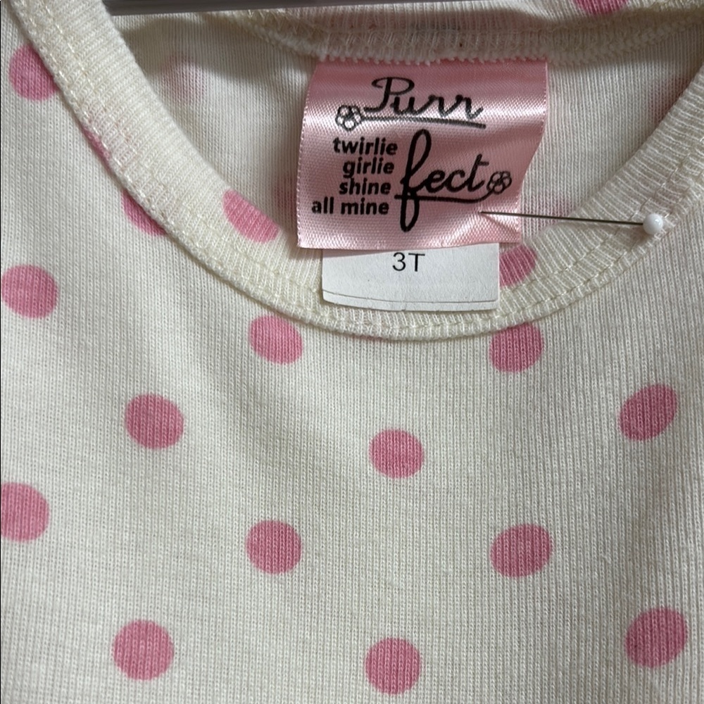 Purr Fect White and Pink Tiered Sleeveless Sundress Size 3T - Picture 2 of 8